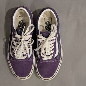 Vans Purple and White Old Skool Sneakers